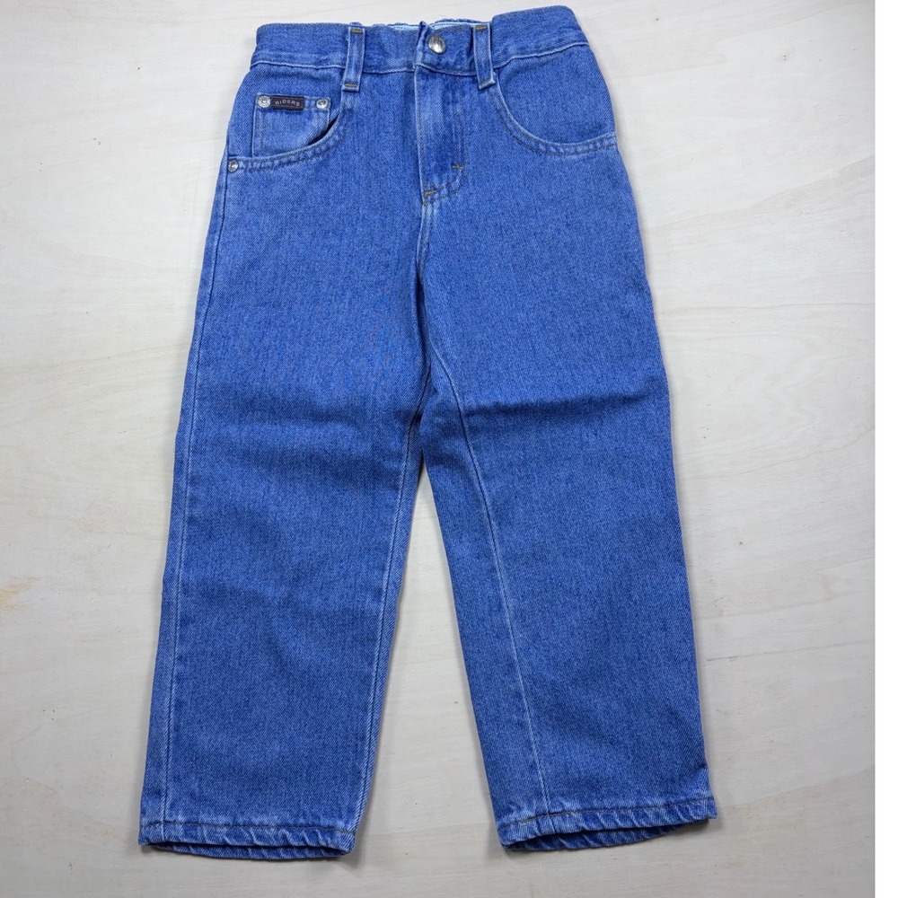 Vintage Riders by Lee Boys Easy Fit Jeans Medium Wash Elastic Waist Size 4R